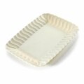 Fineline Settings Flairware 5 in. x 7 in. White Snack Tray 257-WH